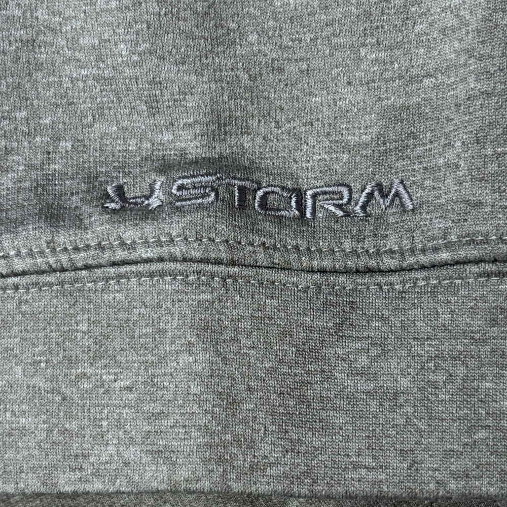 Under Armour Men's Loose Fit Hoodie Sweatshirt Size Medium Gray And Neon Green - Picture 6 of 9